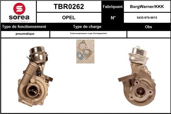 EAI TBR0262 - Charger, charging system autospares.lv