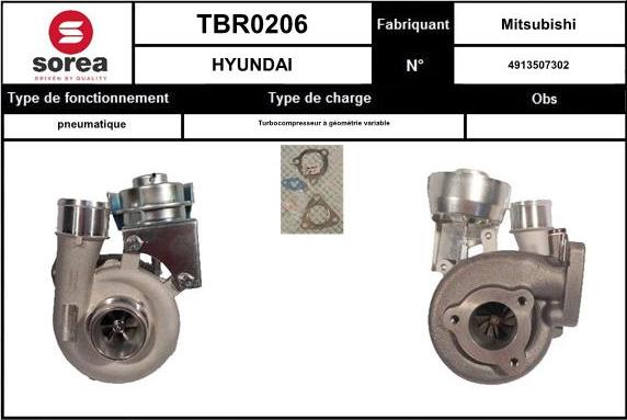 EAI TBR0206 - Charger, charging system autospares.lv