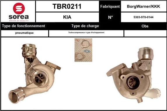 EAI TBR0211 - Charger, charging system autospares.lv