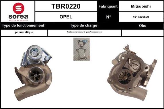 EAI TBR0220 - Charger, charging system autospares.lv