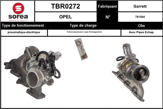 EAI TBR0272 - Charger, charging system autospares.lv