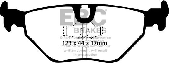 EBC Brakes DP9690 - Brake Pad Set, disc brake autospares.lv