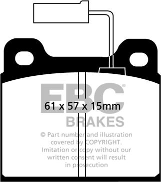 EBC Brakes DP913 - Brake Pad Set, disc brake autospares.lv