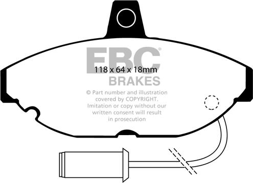 EBC Brakes DP4467R - Brake Pad Set, disc brake autospares.lv