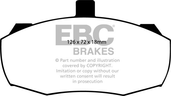 EBC Brakes DP462 - Brake Pad Set, disc brake autospares.lv