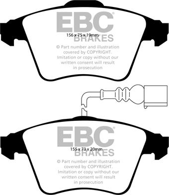 EBC Brakes DP41935R - Brake Pad Set, disc brake autospares.lv