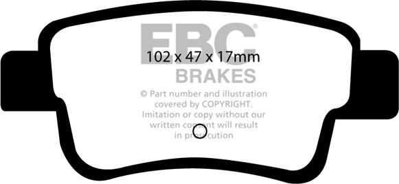 EBC Brakes DP41599R - Brake Pad Set, disc brake autospares.lv