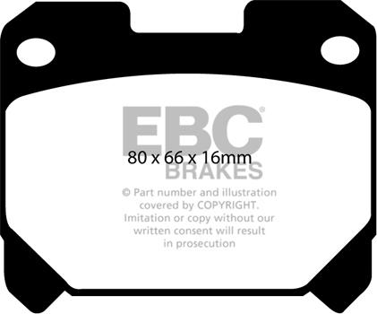 EBC Brakes DP41005R - Brake Pad Set, disc brake autospares.lv