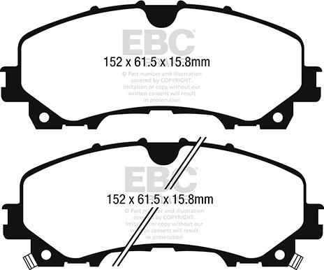 EBC Brakes DP43036R - Brake Pad Set, disc brake autospares.lv