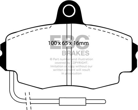 EBC Brakes DP426/4 - Brake Pad Set, disc brake autospares.lv