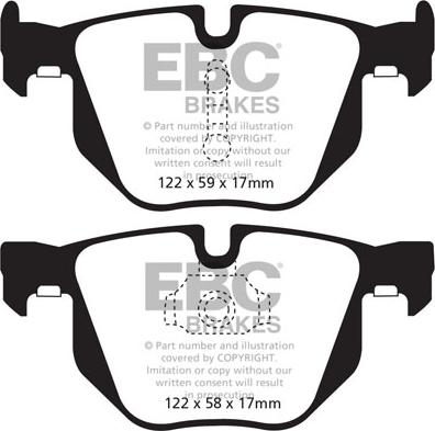 EBC Brakes DP42009R - Brake Pad Set, disc brake autospares.lv