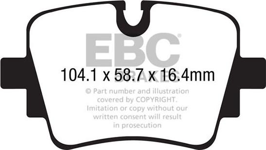 EBC Brakes DP42190R - Brake Pad Set, disc brake autospares.lv