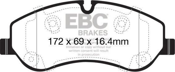 EBC Brakes DPX2151 - Brake Pad Set, disc brake autospares.lv