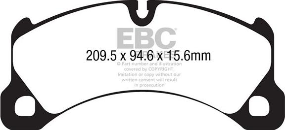 EBC Brakes DP42162R - Brake Pad Set, disc brake autospares.lv