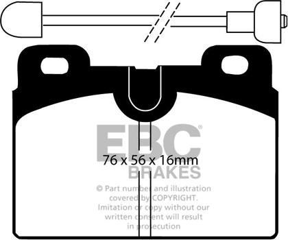 EBC Brakes DP428 - Brake Pad Set, disc brake autospares.lv