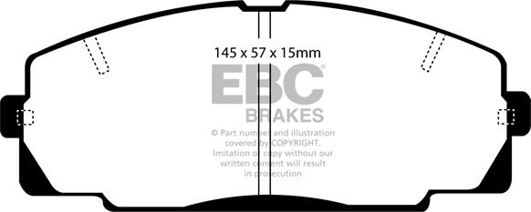 EBC Brakes DP4722R - Brake Pad Set, disc brake autospares.lv