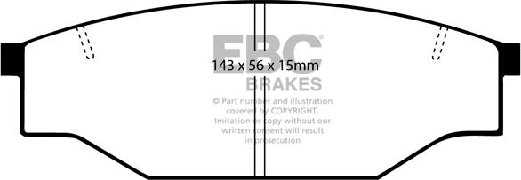 EBC Brakes DP539 - Brake Pad Set, disc brake autospares.lv