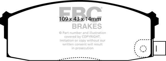 EBC Brakes DP526 - Brake Pad Set, disc brake autospares.lv