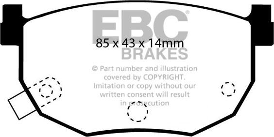 EBC Brakes DP528 - Brake Pad Set, disc brake autospares.lv