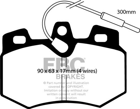 EBC Brakes DP575/4 - Brake Pad Set, disc brake autospares.lv