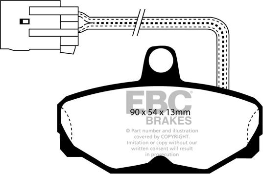 EBC Brakes DP571/2 - Brake Pad Set, disc brake autospares.lv