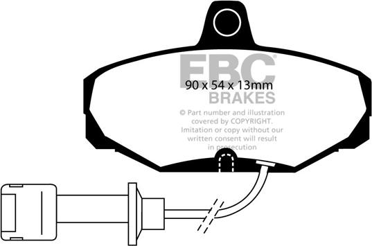 EBC Brakes DP571 - Brake Pad Set, disc brake autospares.lv