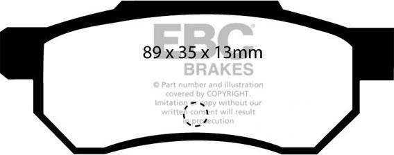 EBC Brakes DP642 - Brake Pad Set, disc brake autospares.lv