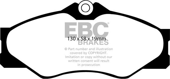 EBC Brakes DP654 - Brake Pad Set, disc brake autospares.lv