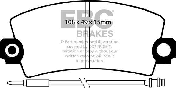 EBC Brakes DP651 - Brake Pad Set, disc brake autospares.lv