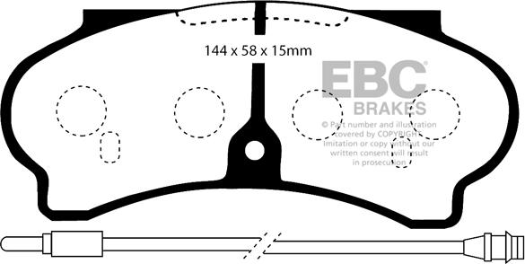 EBC Brakes DP652 - Brake Pad Set, disc brake autospares.lv