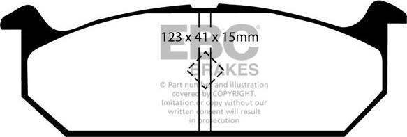 EBC Brakes DP613 - Brake Pad Set, disc brake autospares.lv