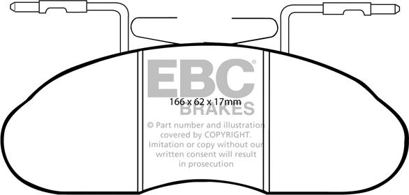 EBC Brakes DP633/2 - Brake Pad Set, disc brake autospares.lv