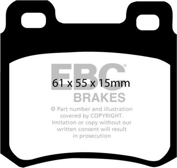 EBC Brakes DP671 - Brake Pad Set, disc brake autospares.lv