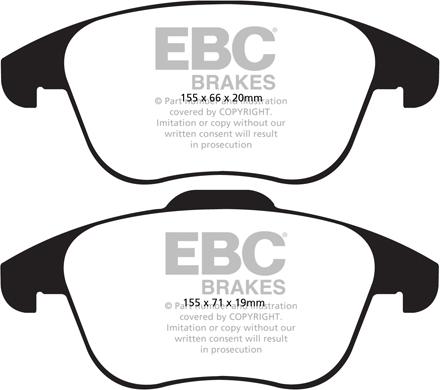 EBC Brakes DP1997 - Brake Pad Set, disc brake autospares.lv