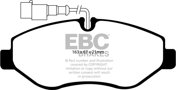 EBC Brakes DP1956 - Brake Pad Set, disc brake autospares.lv