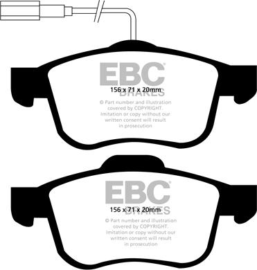 EBC Brakes DP1904 - Brake Pad Set, disc brake autospares.lv