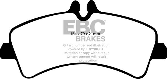 EBC Brakes DP1929 - Brake Pad Set, disc brake autospares.lv