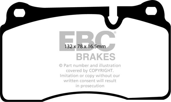 EBC Brakes DP61922 - Brake Pad Set, disc brake autospares.lv
