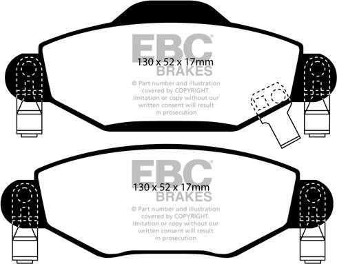 EBC Brakes DP21446 - Brake Pad Set, disc brake autospares.lv