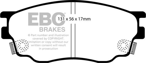 EBC Brakes DP1464 - Brake Pad Set, disc brake autospares.lv