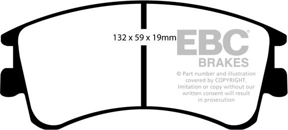 EBC Brakes DP1465 - Brake Pad Set, disc brake autospares.lv