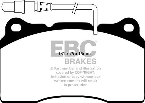 EBC Brakes DP1419 - Brake Pad Set, disc brake autospares.lv