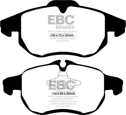 EBC Brakes DP1414 - Brake Pad Set, disc brake autospares.lv