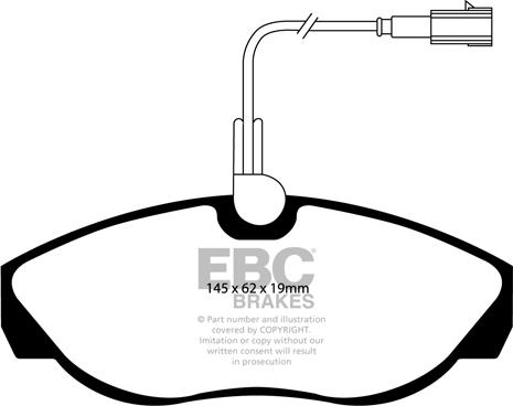 EBC Brakes DP1417 - Brake Pad Set, disc brake autospares.lv