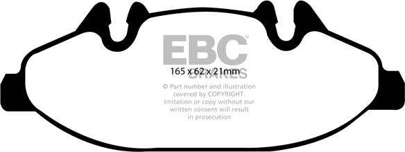 EBC Brakes DP1553 - Brake Pad Set, disc brake autospares.lv