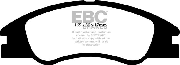 EBC Brakes DP1568 - Brake Pad Set, disc brake autospares.lv