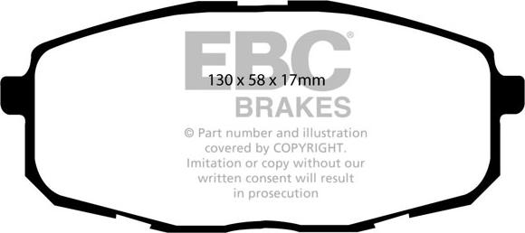 EBC Brakes DP1562 - Brake Pad Set, disc brake autospares.lv