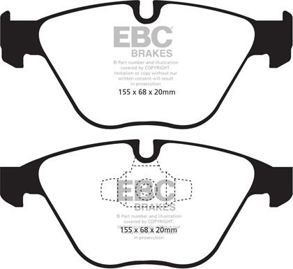 EBC Brakes DP1512 - Brake Pad Set, disc brake autospares.lv