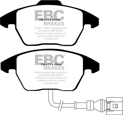 EBC Brakes DP41517R - Brake Pad Set, disc brake autospares.lv
