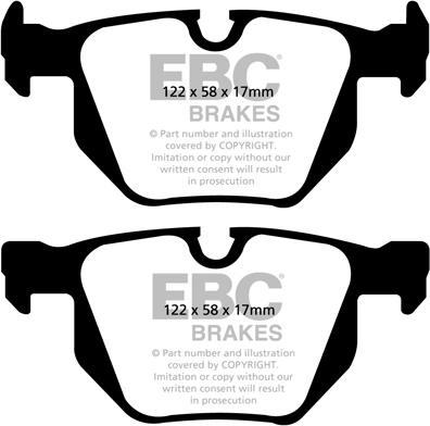 EBC Brakes DP1588 - Brake Pad Set, disc brake autospares.lv